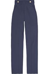 Yves Saint Laurent High-rise Wide-leg Cotton-canvas Pants