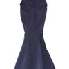 Zac Posen Cottonblend Twill Fishtail Gown in Blue - Lyst