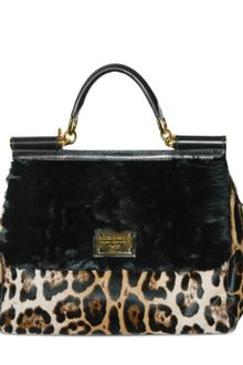 Dolce & Gabbana Pony and Lamb Fur Miss Sicily Top Handle - Lyst