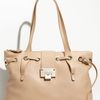 Jimmy Choo Rhea  Medium Calfskin Leather Shopper in Beige (nude) - Lyst