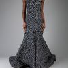 Oscar De La Renta Printed Silk Evening Dress in Blue - Lyst