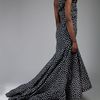 Oscar De La Renta Printed Silk Evening Dress in Blue - Lyst