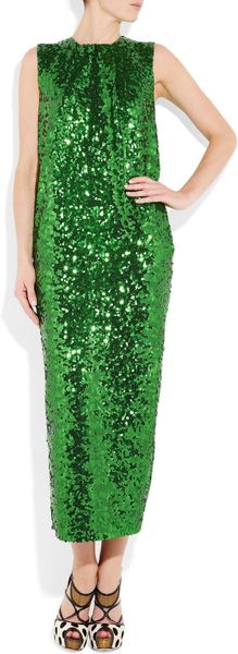 By Malene Birger Amukaji Sequined-Jersey Dress - Lyst