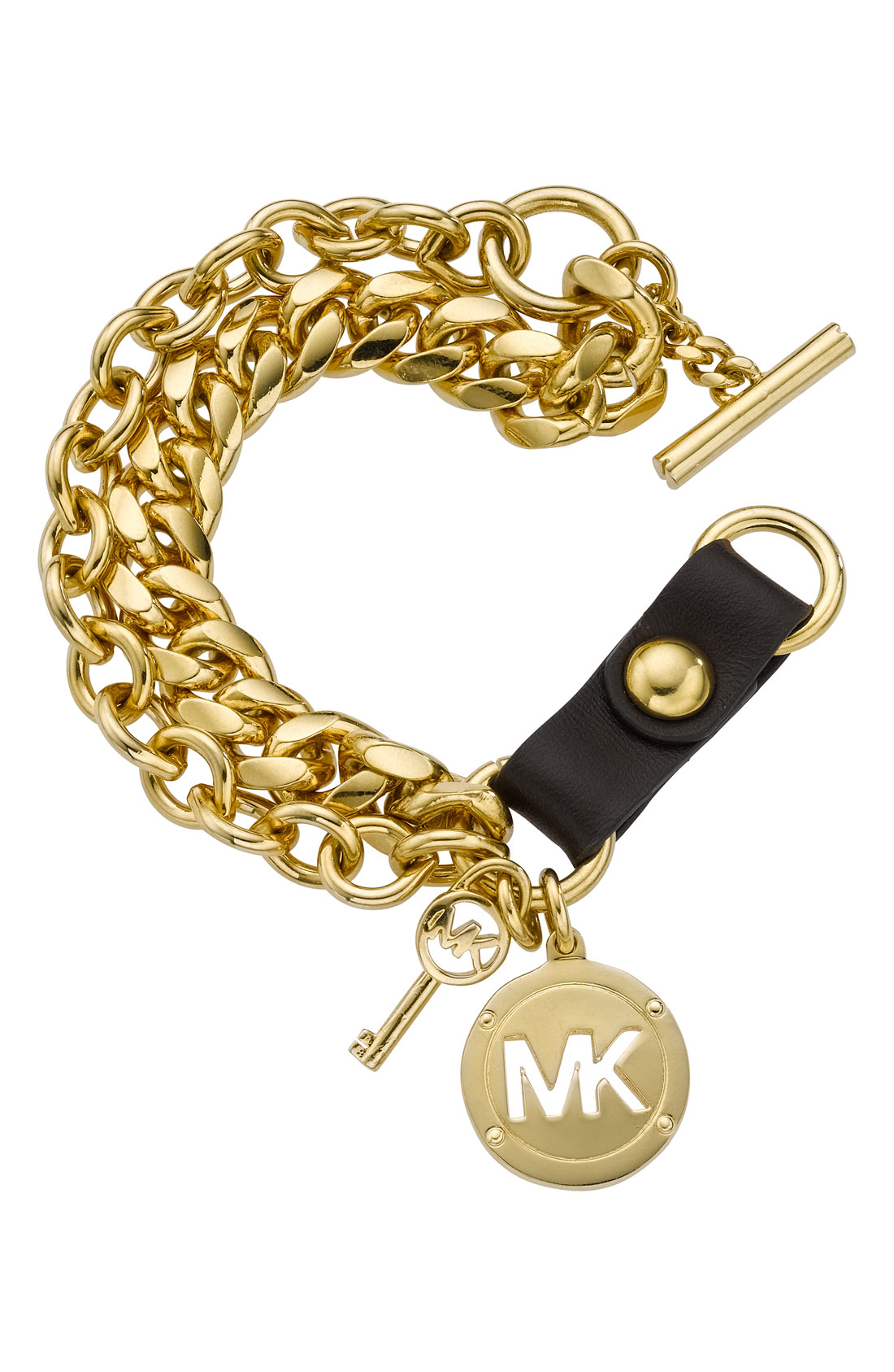 Michael Michael Kors Michael Kors Double Row Logo Toggle Bracelet in