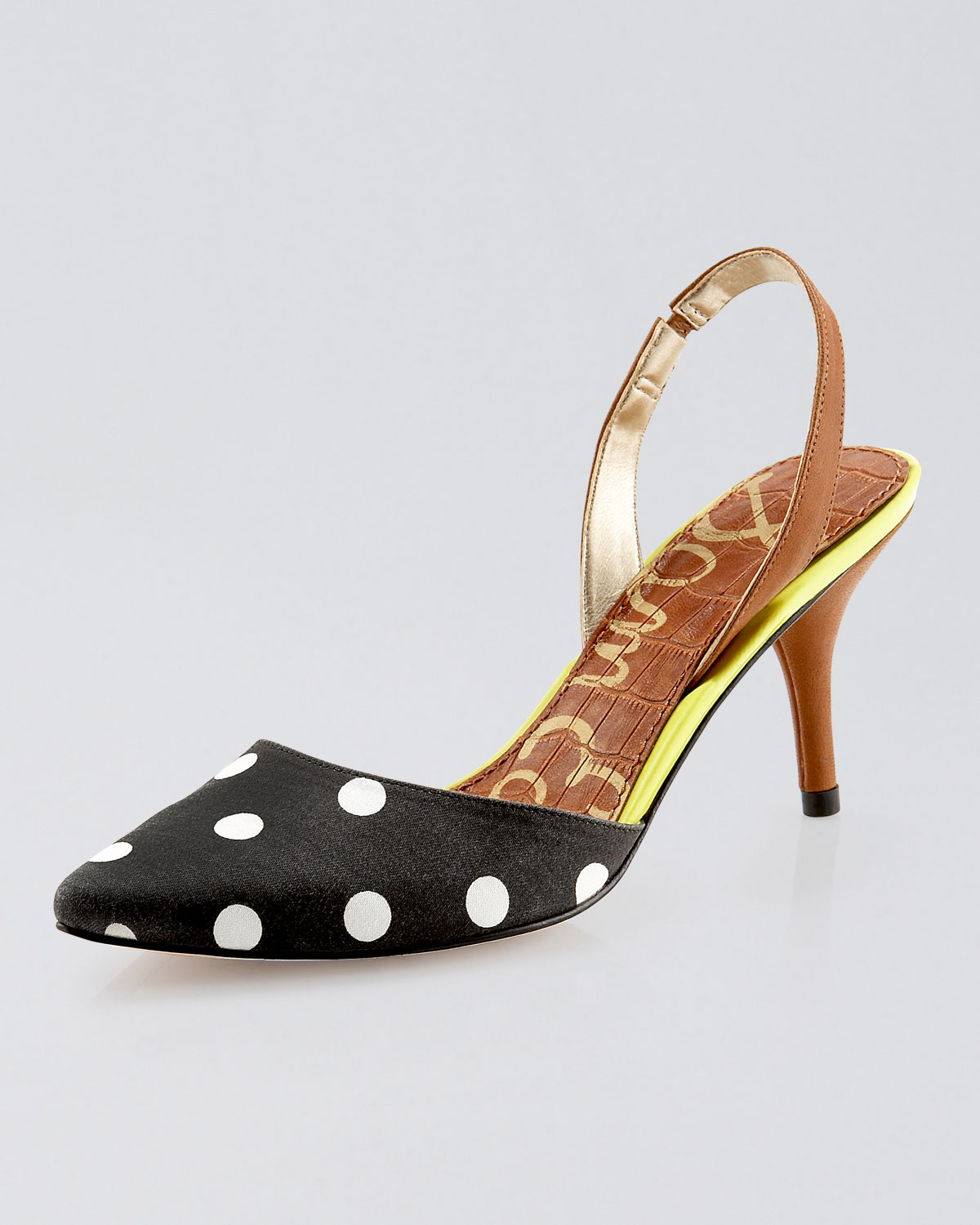 polka dot slingbacks