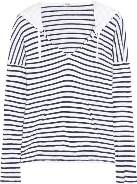 Splendid Venice Hooded Thermal Jersey Top in Blue (navy) - Lyst