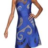 Viktor & Rolf Mesh Inserts & Techno Silk Duchess Dress in Blue (cobalt) - Lyst