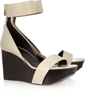 Calvin Klein Paola Leather Wedge Sandals - Lyst