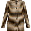 Burberry Prorsum Raffia Stripe Coat in Black (camel) - Lyst