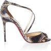 Christian Louboutin So F... 100 Python Sandals in Animal (brown) - Lyst