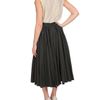 Lanvin Pleated Cottonramie Full Midiskirt in Gray (anthracite) - Lyst