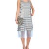 Marc Jacobs Silk Lamé Tiered Tulle Dress in Blue - Lyst