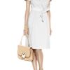 Narciso Rodriguez Stretch Cottonblend Wrap Dress in White - Lyst