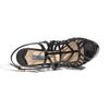 Prada Strappy Patent Leather Sandal in Black (black patent) - Lyst