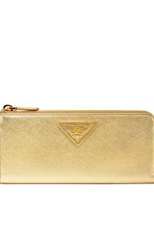 Prada Saffiano Leather Continental Wallet - Lyst