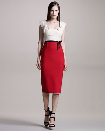  Herbert Two-tone Crepe Dress 