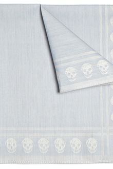 Alexander McQueen Skull Emblem Pocket Square - Lyst