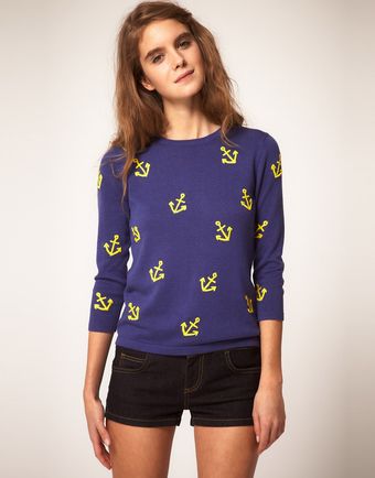  Asos Jumper with Embroidered Anchors 
