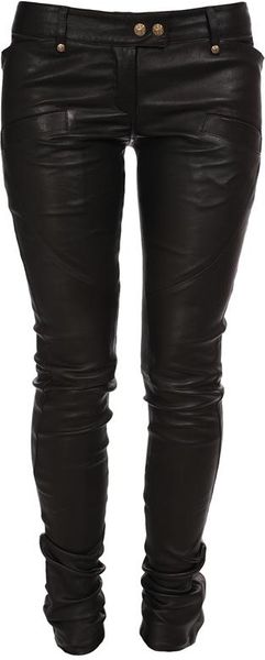 Balmain Classic Leather Trousers - Lyst