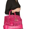 Desmo Sara Pony Print Leather Top Handle in Pink (fuchsia) - Lyst