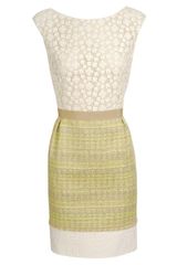 Giambattista Valli Macramé Lace And Tweed Pencil Dress