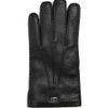 Gucci Classic Cashmerelined Leather Gloves in Black for Men - Lyst