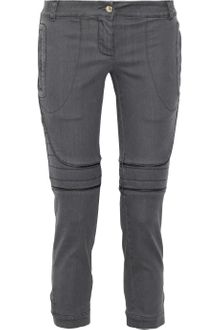 Just Cavalli Cropped Low-rise Skinny Motocross Jeans - Lyst