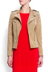Mango Motor Style Suede Jacket