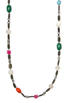 Mango Touch Decorative Bead Long Necklace - Lyst