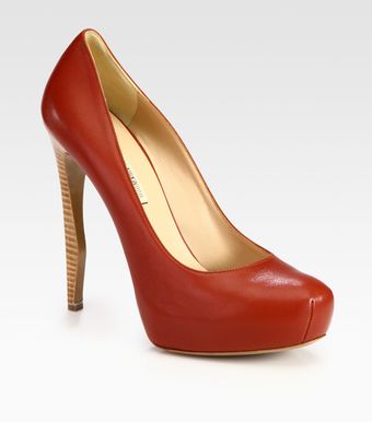 Nicholas Kirkwood Leather Platform Pumps - Lyst