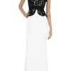 Notte By Marchesa SilkCrepe and Lace Gown in Black (white) - Lyst
