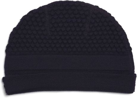 S.n.s Herning Torso Wool Beanie Hat in Black for Men (blue) - Lyst