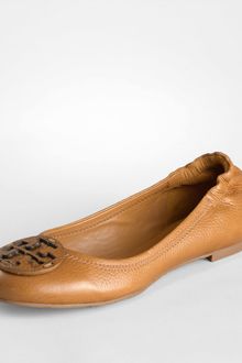 Tory Burch Tumbled Leather Reva Ballet Flat - Lyst