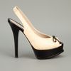 Fendi PeepToe Pumps in Black (beige) - Lyst