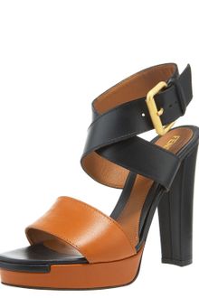 Fendi Platform Anklewrap Sandal - Lyst