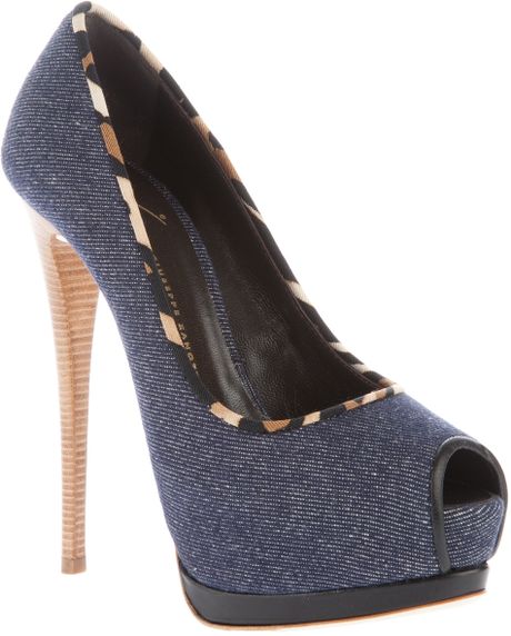 Giuseppe Zanotti Denim Pump in Blue (denim) - Lyst