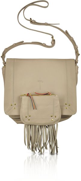 Jérôme Dreyfuss Igor Beige Leather Shoulder Bag - Lyst