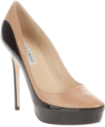 Jimmy Choo Two-Tone Leather Pump - Lyst