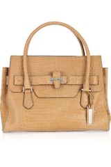 Michael Kors Crocodile-Effect Leather Shoulder Bag