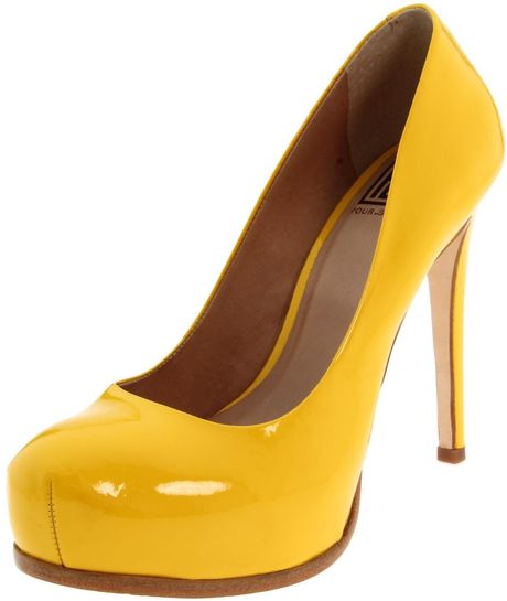Pour La Victoire Womens Irina Platform Pump in Yellow (yellow soft patent) - Lyst