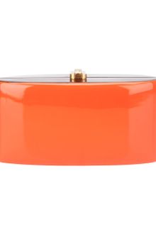 Rocio Leather Covered Wooden Clutch Bag - Lyst