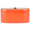 Rocio Leather Covered Wooden Clutch Bag in Orange - Lyst
