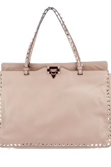Valentino Studded Leather Tote - Lyst