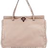 Valentino Studded Leather Tote in Beige (nude) - Lyst