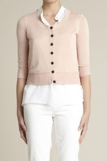 Adam Lippes Cropped Cardigan Sweater - Lyst