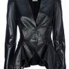 Alexander Mcqueen Structured Leather Blazer in Black - Lyst