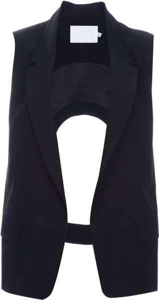 Alexander Wang Cutout Back Gilet in Black - Lyst
