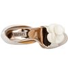 Badgley Mischka Womens Randall Peep Toe Pump in Gold (white satin) - Lyst
