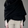 Balmain Oversized Scarf in Black - Lyst