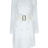 Comme Des Garçons Adjustable Hem Trench Coat in White - Lyst